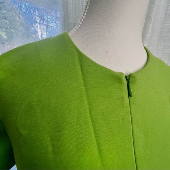 Diane Von Furstenberg Agatha Knit Suiting Green Dress Size 10 - Picture 4 of 11